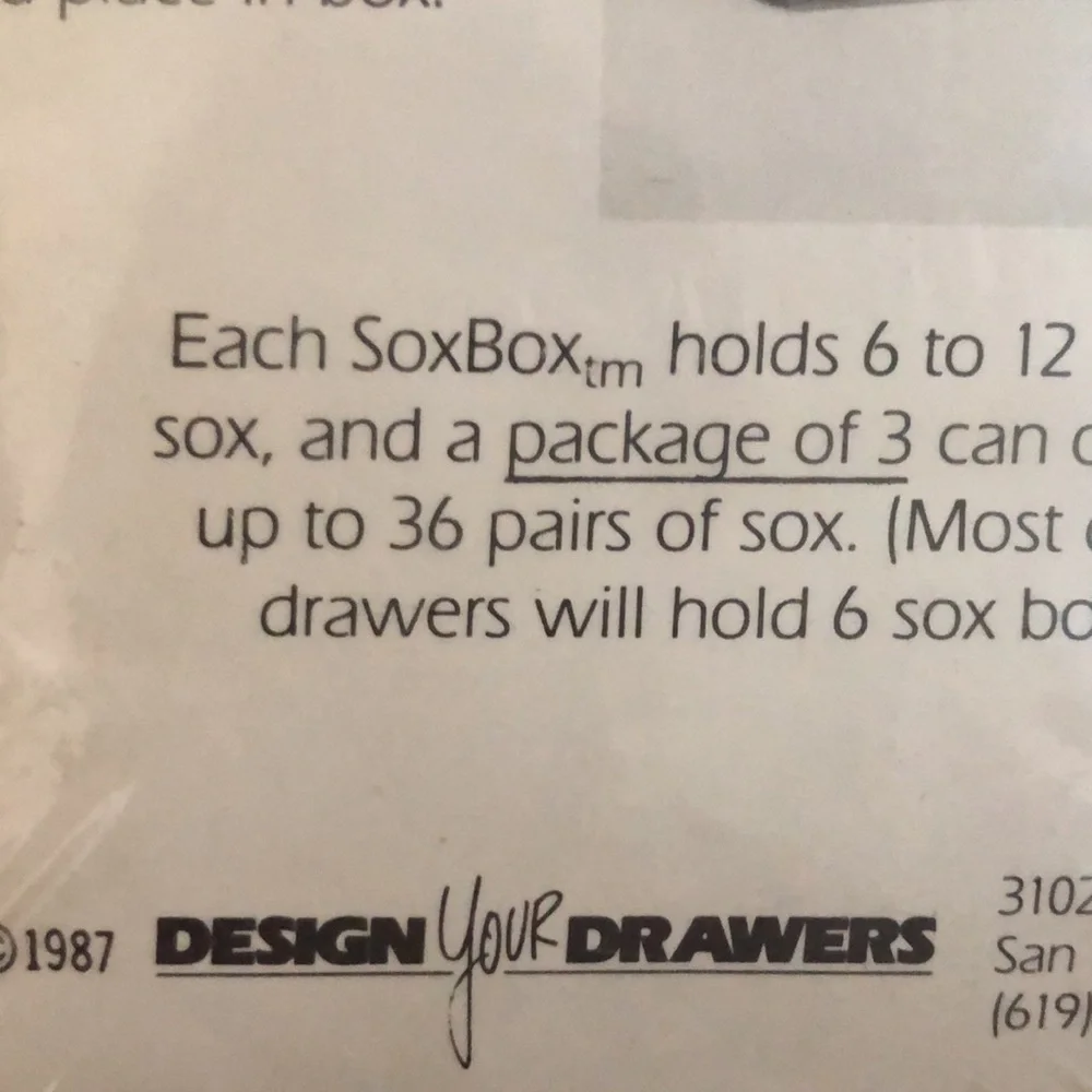 Socks Drawer Organizer Sox Boxes by Design for drawers Clear VTG